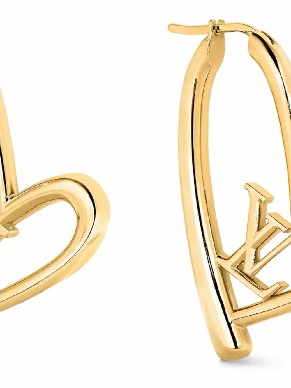 Louis Vuitton Fall in Love Heart Hoop Earrings- LIKE NEW CONDITION